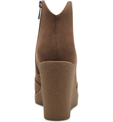 Jessica Simpson Crais Tobacco Brown Pointed Toe Platform Heeled Wedge Booties