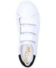 Sam Edelman Spence White Black Velcro Strap Round Toe Fashion Platform Sneakers