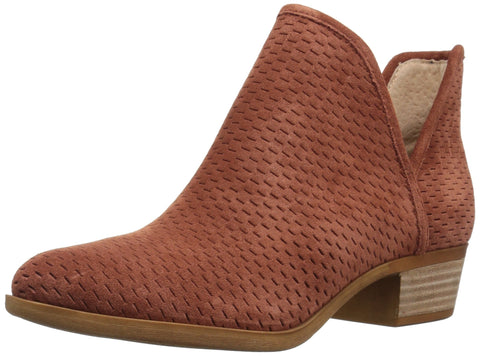 Lucky Brand Women's Baley Ankle Boot Cognac Tan Cut Out Ankle Bootie