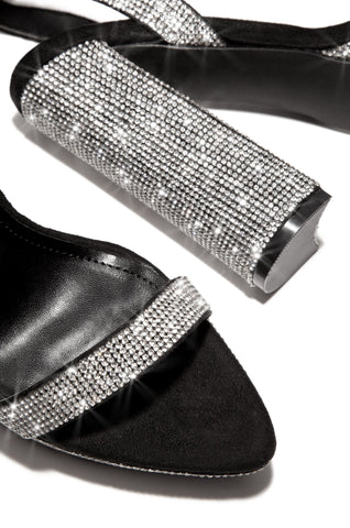 Cape Robbin Gianna Silver Rhinestone Strappy Thick Heel Platform Sandals