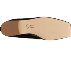 Circus By Sam Edelman Teresa Black Patent Bow Detail Vamp Square-Toe Ballet Flat
