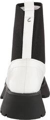 Circus By Sam Edelman Larissa White Rounded Toe Pull On Chunky Heel Ankle Boots