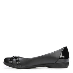 LifeStride Aliza Black Fashion Slip On Rounded Toe Flat Heel Ballet Shoes 5