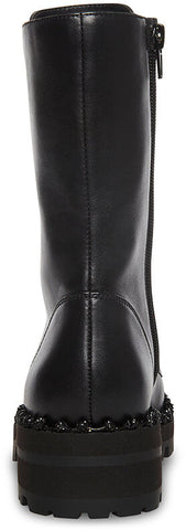 Steve Madden Conrad Leather Lace Up Milatary Moto Pearl Classic Combat Boot