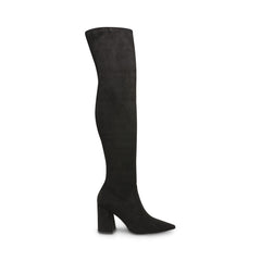 Steve Madden Huntley Black Pointed Toe Block Heel Over-The-Knee Fashion Boots