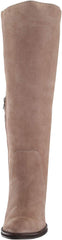 Lust For Life Jordan Boot Taupe Beige Suede Chunky Stacked Heel Knee High Boots