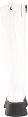 Circus by Sam Edelman Lilah White Lace Up Rounded Toe Chunky Heel Knee High Boot