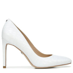 Sam Edelman Beth Bright White Stiletto Heel Pointed Toe Slip On Fashion Pumps