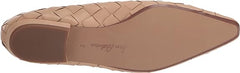 Sam Edelman Joy Macadamia Pointy Toe Low Block Heel Slip On Leather Ballet Flats