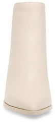 Steve Madden Taylen Bone Leather Zipper Closure Pointed Toe Collar Notched Boots
