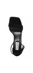 Steve Madden Tiaa Black Nubuck Fashion Two Piece Ankle Strap Dress Sandals