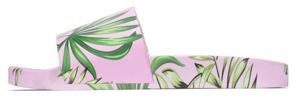 Cape Robbin ROUSY Mauve Floral Flat Slip-On Pool Flat Mule Slide Sandals