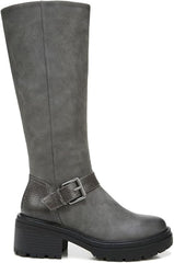 Naturalizer Adler Dark Taupe Fashion Zipper Rounded Toe Knee Riding Boots 6