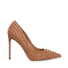 Steve Madden Vala-S Mocha Stud Printed High Stiletto Pointed Toe Dress Pumps