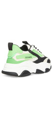Steve Madden Possession Black/Green Lace Up Boyfriend Chunky Platform Sneakers