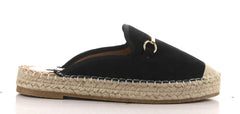 Cape Robbin Sage Mustard Faux Suede Espadrille Open Back Bit Mules Flats Slides