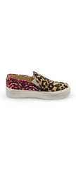 Steve Madden Gills Leopard Velvet Slip On Rounded Toe Casual Platform Sneakers