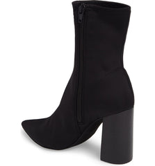Jeffrey Campbell Siren Black Block Heel Ankle Neoprene Fitted Stretch Booties