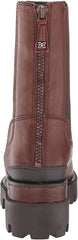 Sam Edelman Genia Dark Brown Rounded Toe Pull On Lug Sole Chelsea Ankle Boots