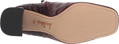 Sam Edelman Codie Bordeaux Side Zipper Squared Toe Fashion Ankle Boots