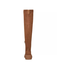 Nine West Cellie2 Dark Natural Brown Suede Over Knee Thigh High Lug Sole Boots