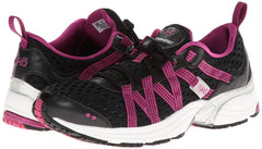 RYKA Women's Hydro Sport Shoe, Black/Berry/Chrome Silver