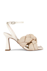 Sam Edelman Courtney Sand Braid Straps Ankle Strap Spool Heeled Dress Sandals