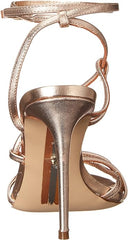 Sam Edelman Sareena Champagne Stiletto Heel Open Toe Ankle Strap Heeled Sandals