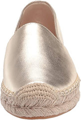 Sam Edelman Kesia Molten Gold Slip On Round Toe Espadrille Platform Flat Loafers