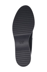 Louise Et Cie Zareb Black Leather Wedge Ankle Pull-on Chelsea Platform Bootie