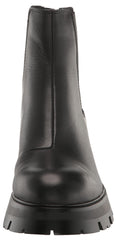 DKNY Sasha Black Fashion Platform Smooth Zip Rounded Toe Chunky Ankle Boots 9.5