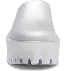 Jeffrey Campbell Clogge Silver Fashion Slip On Slide Chunky Platform Sandals