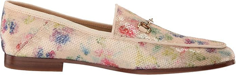 Sam Edelman Loraine Sunflower Multi Almond Toe Slip On Heeled Fashion Loafers