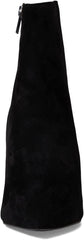 Steve Madden Vallor Black Spool Heel Pointed Toe Suede Ankle Fashion Boots