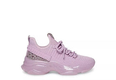 Steve Madden Women's Maxima Sneaker Lilac Purple Lace Up Boyfriend Sneakers