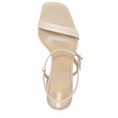 Sam Edelman Kit Ivory Square Toe Slingback Strap Cylindrical Block Heel Sandals