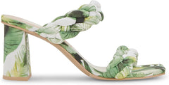 Dolce Vita Paily Khaki Palm Green Braided Straps Open Toe Block Heeled Sandals