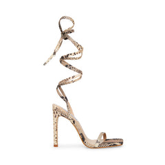 Steve Madden Uplift Multi Snake Patent Strappy Open Toe Stiletto Heeled Sandal