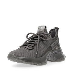 Steve Madden Maxima Charcoal Grey Lace Up Sneakers Boyfriend Chunky Platform