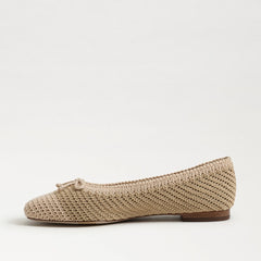 Sam Edelman Madison Dark Natural/Summer Sand Squared Toe Slip On Ballet Flats