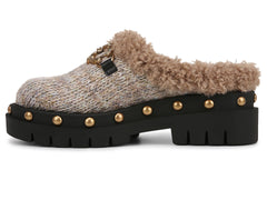 Circus NY by Sam Edelman Annie Cozy Natural Fur Fashion Slip On Platform Mules
