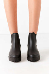 Jeffrey Campbell Cloudy Black Matte Chelsie Platform Waterproof Snow Rain Boots