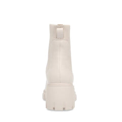 Steve Madden Hayle Bone Chunky Lug Heel Pull On Rounded Toe Fashion Ankle Boots