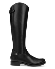 Sam Edelman Mikala Wide Calf Black Leather Rounded Toe Riding Knee High Boots