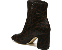Sam Edelman Fawn 2 Brown Multi Brahma Stacked Block Heel Squared Toe Ankle Boots