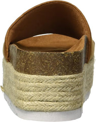 Dirty Laundry Pippa Whiskey Suede Fashion Slip On Wedge Platform Sandals 6.5