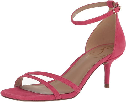 Sam Edelman Peonie Ultra Fuchsia Ankle Strap Open Toe Strappy Kitten Heel Sandal