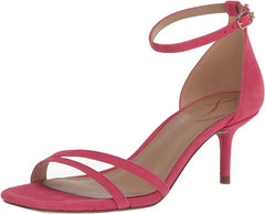 Sam Edelman Peonie Ultra Fuchsia Ankle Strap Open Toe Strappy Kitten Heel Sandal