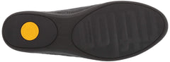 FitFlop Varya Black Flower Fashion Slip On  Embossed Ballerinas Ballet Flat 7.5