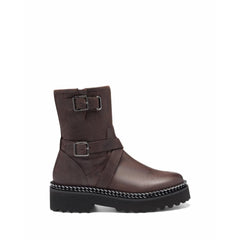 Vince Camuto Messtia Burgundy Motorcycle Buckle Moto Chain Chunky Platform Boots